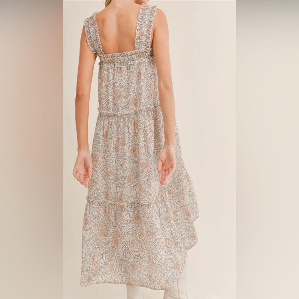 Sadie & Sage Cream and Black Patterned Dress